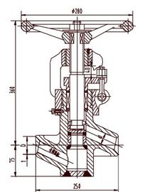 Un buon prezzo. Azionatore elettrico della valvola del acciaio al carbonio, valvole di globo J61Y DN40 ~ DN50 in linea