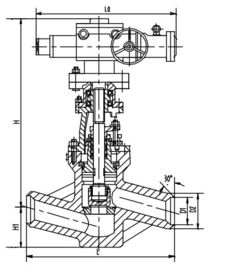 Un buon prezzo. Valvola duttile della centrale elettrica del ghisa, valvole d'arresto J961Y-Pw 5410V in linea