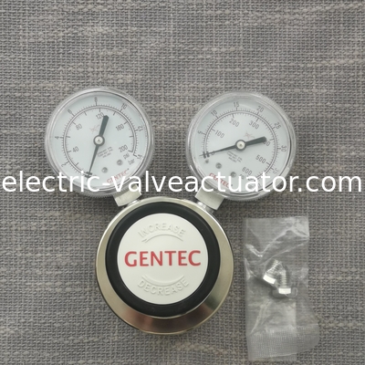 Un buon prezzo. GENTEC regolatore di pressione con due intervalli Psi / bar manometro di pressione R22SLGK - FHP - 04 - 04 in linea